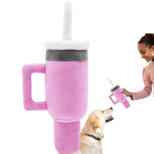 Yhsioaklo Cup Dog Plüsch,Cup Plüsch-Hundespielzeug | Langlebiges Kauspielzeug für Haustiere,Interaktives Kauspielzeug für Hunde, weiches Hundezahnbürsten-Kauspielzeug, quietschendes interaktives von Yhsioaklo