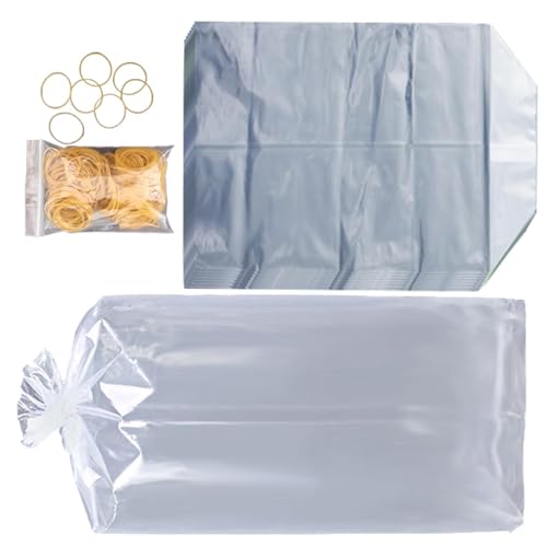 Yhsioaklo Fischtaschen zum Transportieren,Fischtransporttaschen, 50X transparente, auslaufsichere Beutel für lebende Fische, Fischtransportbehältertasche, verdickte Transporttaschen für Zuhause, von Yhsioaklo