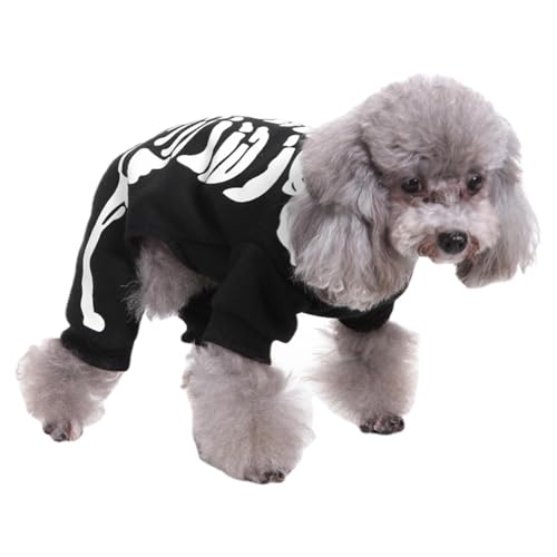 Yhsioaklo Hunde Skelett Halloween Kostüm - Hunde Overall Halloween Skelett Kostüme Cosplay Sweatshirt,Katzenwelpen Welpen Cosplay Party Kleidung Für Mottopartys Auftritte Karneval Rollenspiel Yhsioaklo Hunde Skelett Halloween Kostüm - Hunde Overall Halloween Skelett Kostüme Cosplay Sweatshirt,Katzenwelpen Welpen Cosplay Party Kleidung Für Mottopartys Auftritte Karneval Rollenspiel von Yhsioaklo