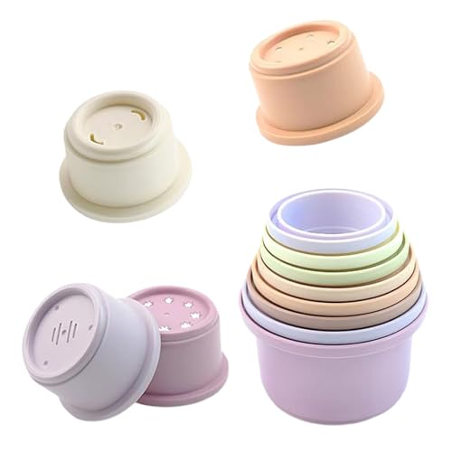 Yhsioaklo Stapelbecher für, stapelbar, Babybadewanne, Spielzeug zum Verstecken von Lebensmitteln, Anreicherungsspielzeug für, Kleintiere, zum Verstecken von Futter und Yhsioaklo Stapelbecher für, stapelbar, Babybadewanne, Spielzeug zum Verstecken von Lebensmitteln, Anreicherungsspielzeug für, Kleintiere, zum Verstecken von Futter und von Yhsioaklo