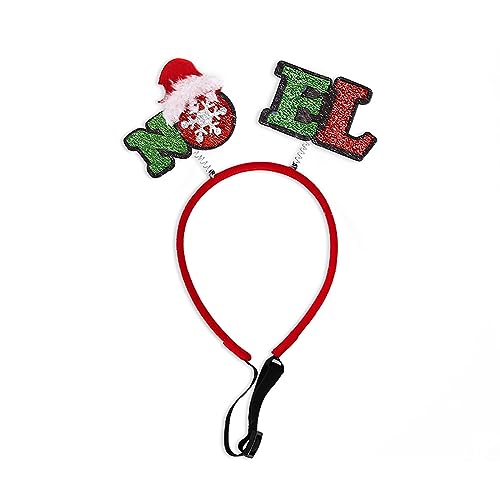 Weihnachts-Stirnband für Haustiere, Urlaubskostüm, Zubehör für Hunde und Katzen, multifunktionales Kostüm, Cosplay, Requisiten, Ornamente, sicheres Haustier-Stirnband von YiQinzcxg