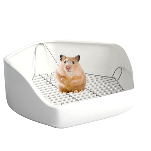 Yianyal Bunny Katzentoilette – Kleintier-Toilettenecke für Käfig | Indoor-Klo für kleine Haustiere, abnehmbarer Draht, Toilette, Tier-Töpfchentrainer für Kaninchen, Chinchilla von Yianyal