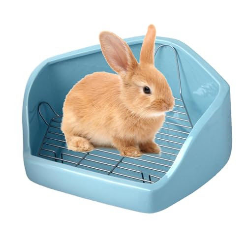 Yianyal Bunny WC-Ecke, Haustier-Hasentoilette, Kleintier-Eckpfanne, für den Innenbereich, abnehmbarer Draht, Toilette, Tier-Töpfchentrainer für Kaninchen, Chinchilla von Yianyal