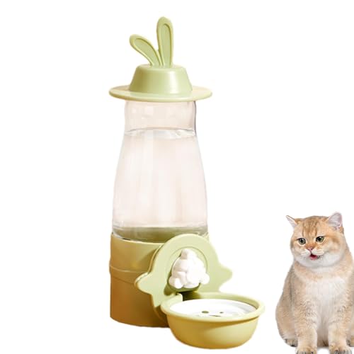 Yianyal Bunny Wasserspender | Hängender Wasserbrunnenspender, kein Tropfen, Wasserspender 600 ml, Käfig-Wasserspender, einfaches Nachfüllen, langanhaltende Hydratation für Häschen von Yianyal