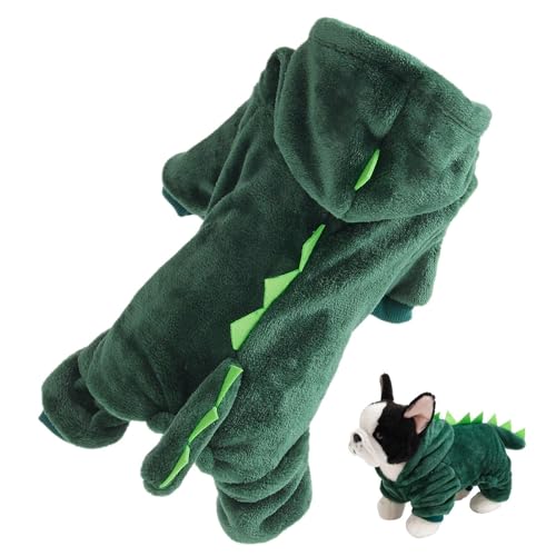 Yianyal Dino Hunde-Kapuzenpullover, Haustierkleidung, lustiges Kostüm für Weihnachten, weiche und warme Haustierkleidung, lustiges Kostüm für Hund, Katze von Yianyal