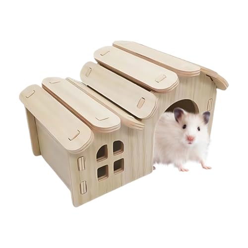 Yianyal Hamsterheim | Hamster Versteck | Holzhaus für Hamsterkäfig Zubehör Zum Schlafen und Spielen Indoor Outdoor Frettchen Goldhamster Unterwegs Yianyal Hamsterheim | Hamster Versteck | Holzhaus für Hamsterkäfig Zubehör Zum Schlafen und Spielen Indoor Outdoor Frettchen Goldhamster Unterwegs von Yianyal