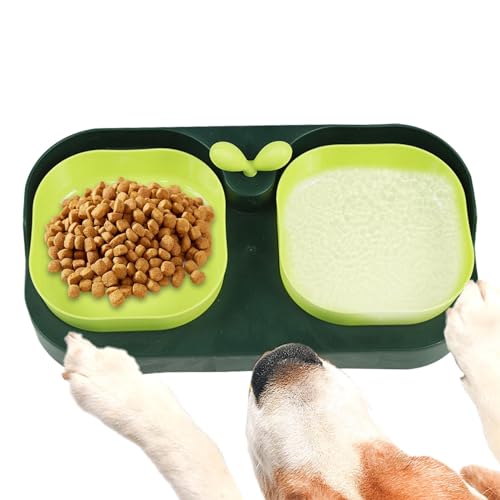 Yianyal Hunde Wasser und Futternapf Set - 2 in 1 Hund Futternapf | Haustier Fütterung & Bewässerungsbedarf, Wasser und Futter Futterspender für Kleine Mittlere Große Hunde Katzen von Yianyal