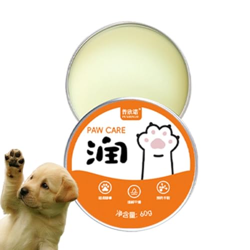 Yianyal Hundepfotenbalsam, 60 g, natürliche Creme zur Reparatur von Pfotentrockenheit, rissige Pfoten, milde beruhigende Creme für Kätzchen, mittelgroße Hunde, große Hunde von Yianyal