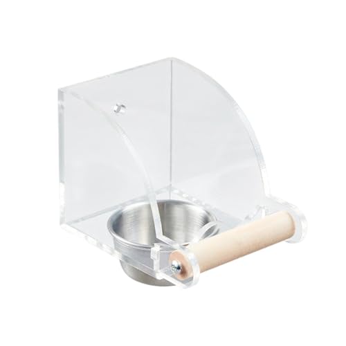 Yianyal Innenvogelfutterlein, Vogelkäfig -Feeder - Transparenter Wasserspender Set - Parrot Food Bowl -Vorräte, interaktiver Futterspielzeug, Fütterung von Schalen für Cockatiel Eichhörnchen Finch von Yianyal