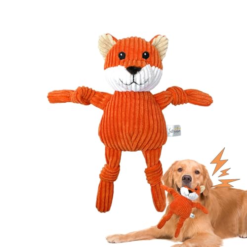 Yianyal Kauspielzeug für Hunde, quietschendes Kauspielzeug aus Plüsch, wiederverwendbar, Tierform, Kauspielzeug für kleine und mittelgroße Welpen und Katzen von Yianyal