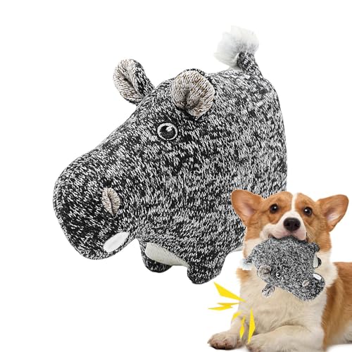 Yianyal Kauspielzeug für Hunde, weich, gestrickt, Elefant, Welpen, Zahnspielzeug, interaktives und quietschendes Kauspielzeug für Haustiere, Welpen, Hunde, kleine und mittelgroße Hunde von Yianyal