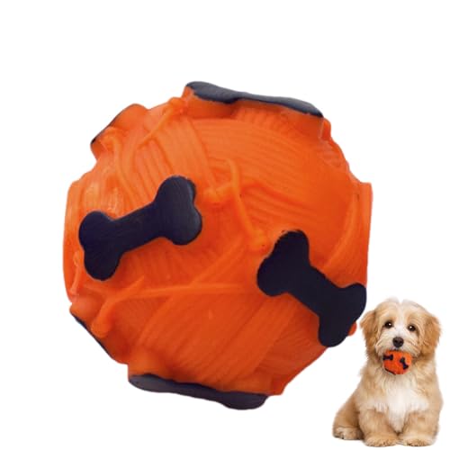 Yianyal Leckerli-Spender-Spielzeug für Hunde | Interaktiver Quietschender Leckerli-Spenderball für Welpen, Hundetraining, Quietschball, Zahnknirschendes Kauspielzeug, Futter-Leckerli-Spenderspielzeug von Yianyal