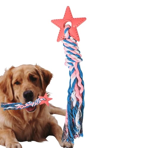 Yianyal Puppy Star Beißspielzeug, Seil Zahnen Kauspielzeug für Hunde, Tragbares Hund Interaktives Beißseil Kauspielzeug für Welpen, Hund, Kleine Katze und Haustier von Yianyal