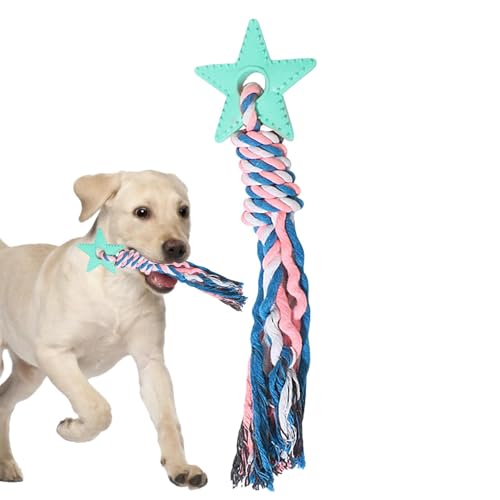 Yianyal Puppy Star Zahnspielzeug – Katzenspielzeug zum Zahnen, tragbares interaktives Zahnseil, Kauspielzeug für Welpen, Hunde, kleine Katzen und Haustiere von Yianyal