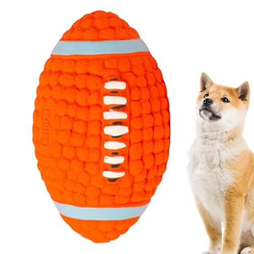 Yianyal Quietschender Spielzeugball für Hunde, Hundeballspielzeug zum Zahnen - Lustiges Welpen-Zahnreinigungsspielzeug mit Geräusch | Interaktiver, quietschender Sportball für Welpen, Trainingszubehör von Yianyal