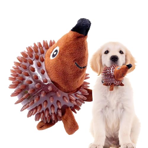 Yianyal Spiky Ball Hundespielzeug – Frosch/Igel Stachelball schwimmendes Hundespielzeug – gefülltes Hundespielzeug, unzerstörbares Haustierspielzeug für mittlere, große und kleine Hunde von Yianyal