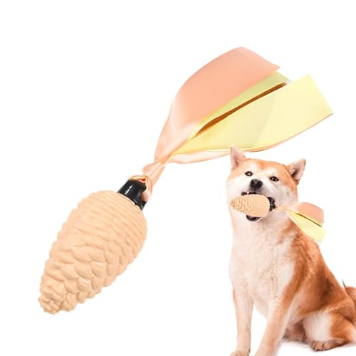 Yianyal Tannenzapfen-Kauspielzeug | Quietschendes Seil-Kauspielzeug für Hunde mit Beißstreifen | Haustierspielzeug für Welpen, weich und energieverbrauchend, Zahnspielzeug für Hunde Mundgesundheit und von Yianyal