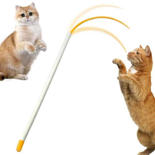 Yianyal Teaser Spielzeug für Katzen, 50,8 cm, tragbarer Silikon-Katzenspielzeugstab – Indoor-Katzenspielzeug, Katzenangelrute, multifunktionales interaktives Katzenspielzeug, Katzenspielzeug-Stick für von Yianyal