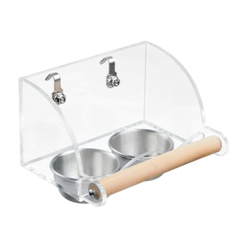 Yianyal Vogelkäfig -Feeder, Vogelhäuschen für Käfig | Transparenter Wasserspender Set - Parrot Food Bowl -Vorräte, interaktiver Futterspielzeug, Fütterung von Schalen für Cockatiel Eichhörnchen Finch von Yianyal