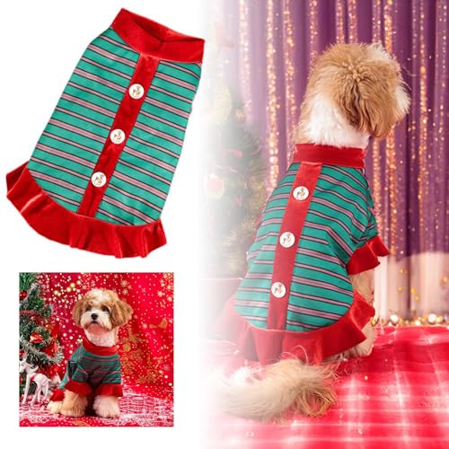 Weihnachten Haustier Kleidung Gestreifte Zwei Beinige Kleidung Casual Verschütten Weihnachtsfeiertage Party Tragen Weihnachtskleid Haustier Weihnachtskostüm Hund Katze Weihnachten Haustier Kostüm von Yiartion