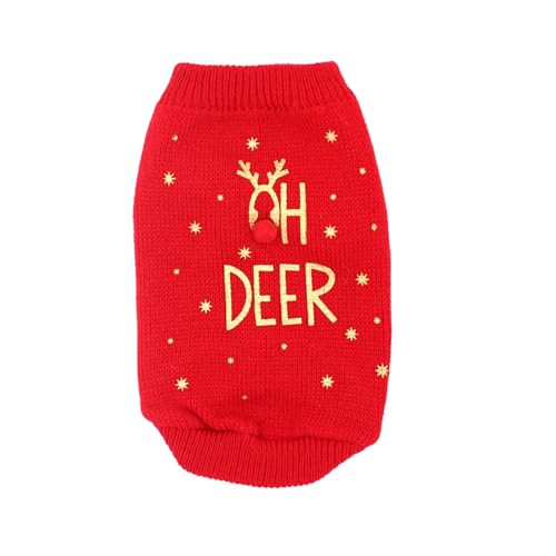 Yiartion Haustier Kleidung, Pullover, Hundekleidung, Weihnachten englische Hund Pullover, Teddy Gold Pelz Kleidung, Herbst und Winter Kleidung von Yiartion