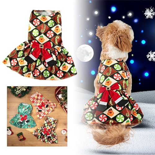 Yiartion Haustier Kleidung Hund Weihnachtsrock Farbe Weihnachtsrock Haustier Kleidung Weihnachtskleid Haustier Weihnachtskleidung Hund Katze Weihnachten Haustier Kleidung von Yiartion