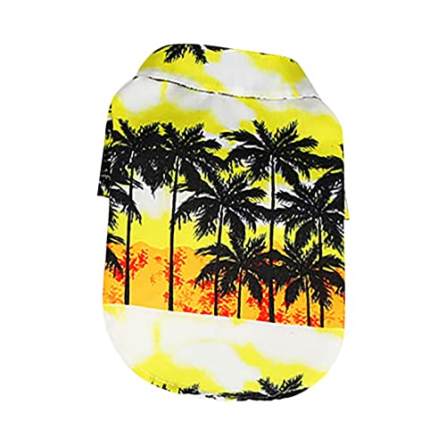 Yiartion Haustier Sommer T-Shirts Hawaii Stil Floral Katze Shirt Gedruckt Haustier T-Shirts Atmungsaktive kühle Kleidung Strand Seaside Welpen Shirt Sweatshirt Für Kleine Katze von Yiartion