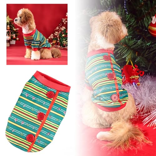 Yiartion Weihnachten Haustier Kleidung Gestreift Zwei Beinige Kleidung Hund Katze Weihnachtsparty Kostüme Weihnachtskleid Haustier Weihnachtskostüme Hund Katze Weihnachten Haustier Kostüme von Yiartion