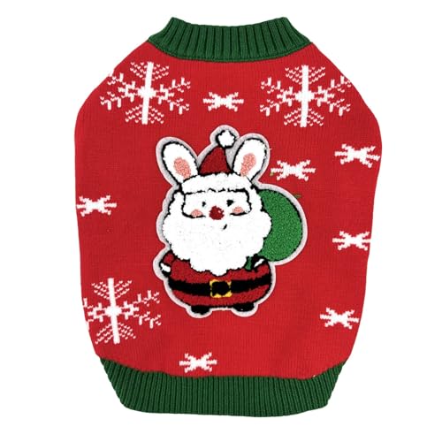 Yiartion Weihnachten Haustier Strickpullover Hund Katze Bibi Bär Kampf SchneeTeddy Verdickte Kleidung von Yiartion