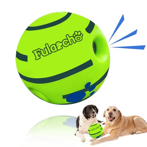 Yiateoit Giggle Ball Interaktiver Hundeball für Große Hunde, Wackelball 5,9 Zoll Hundespielzeug Unzerstörbar Lustiger Quietschball für Langweiliges Training Zahnreinigung (M) von Yiateoit