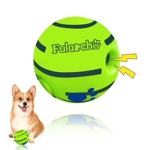 Yiateoit Giggle Ball Interaktiver Hundeball für große Hunde, wackeliger Wackelball, 5,5 Zoll Hundespielzeug, Unzerstörbar, Spaß Quietschball für langweiliges Training Zahnreinigung (M) von Yiateoit