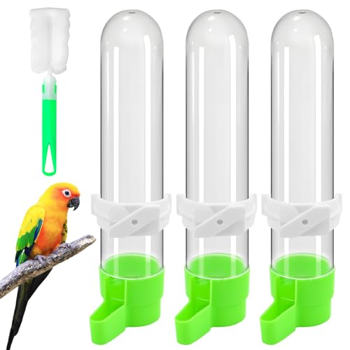 3pcs Vögel Feeder Drinker für Käfig, 120ml Vogelkäfig Feeder Automatischer Vogel-Wasserspender, Bird Water Dispenser, Näpfe, Tränken & Zubehör für Vögel, für Ziervogel, Papagei, Taube von Yibang