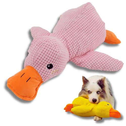 Yigoo Antistress Ente Hund,Pfotenstern Ente,Gelb Quietsch Spielzeug Interaktives Spielzeug für Hunde, Plüsch Kauspielzeug Für Hund ruhig und ausgeglichen Antistress Ente Rosa L von Yigoo