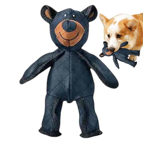 Yigoo Unzerstörbar Hundespielzeug,Unkaputtbar Kuschelti Plüsch Teddy Bär,Quietsch Robuste Hund Spielzeug,Anti-Kau Toy Blau L von Yigoo