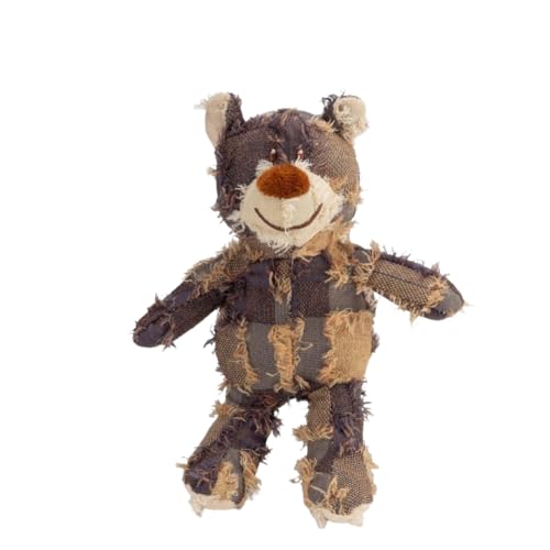 Yigoo Unzerstörbar Hundespielzeug,Unkaputtbar Kuschelti Plüsch Teddy Bär,Quietsch Robuste Hund Spielzeug,Anti-Kau Toy Braun L von Yigoo