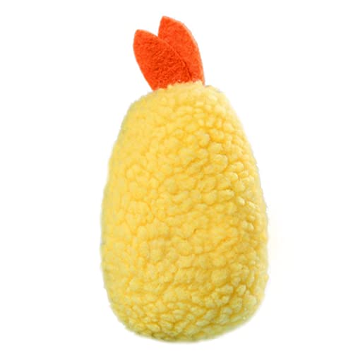 Yiifunglong Interaktives Katzen-Quietsch-Holzspielzeug,Pet Stuffed Toys Shrimp Leg Shape Teeth Clean Soft Texture Cute Pet Stuffed Animal Toy for Medium Small Dogs - Yellow von Yiifunglong