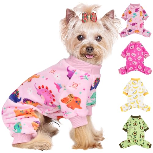 Hunde-Pyjama, Yorkie-Pyjama, Chihuahua-Pyjama, dehnbare Dinosaurier-Design, Haustierbekleidung, Hundepullover für Teetasse, Nachtwäsche für kleine Hunde, bequeme Welpenkleidung, Hundeoverall von Yikeyo