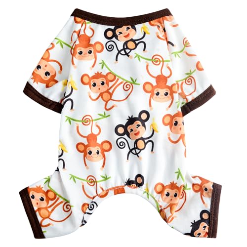 Hunde-Pyjama für kleine Hunde, weicher, dünner Schlafanzug, Jammies, Katze, Hund, Sommer, Haustier, niedlich, Welpen, Kleidung, Outfits für Hunde, Jungen und Mädchen von Yikeyo