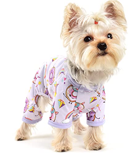 Hunde-Pyjama für kleine Hunde, weicher, dünner Schlafanzug, Jammies, Katze, Hund, Sommer, Haustier, niedlich, Welpen, Kleidung, Outfits für Hunde, Jungen und Mädchen von Yikeyo