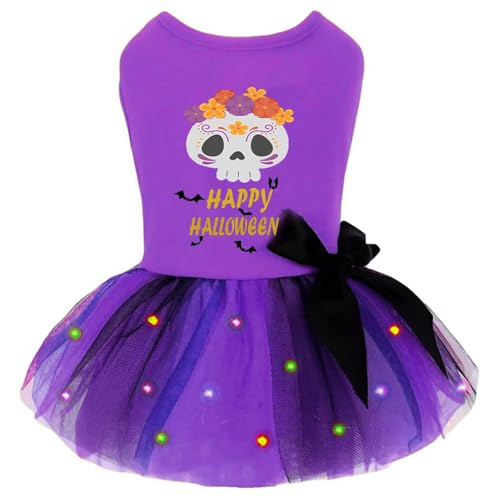 Hundekleid, Halloween-Kleid (lila, Größe L) von Yikeyo