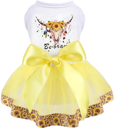 Hundekleid für Frühling und Sommer, Hundekleid für kleine Hunde und Mädchen, Hunderock, weibliche Welpenkleider, Haustierkleid, Yorkie, Chihuahua, Tüllkleid, Geburtstagsparty, Spitzenkostüm, Tutu-Rock von Yikeyo