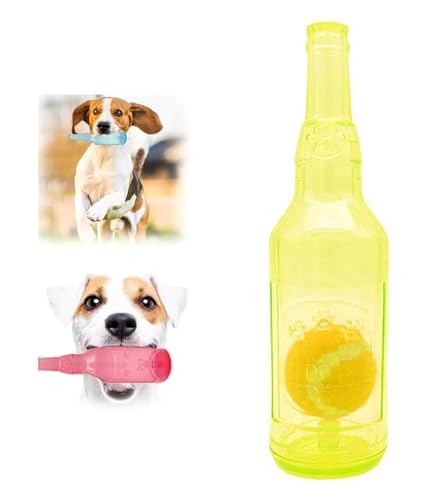 Yiokii Crunchnplay Flaschenspielzeug Hundespielzeug Wasserflasche Cruncher, Wasserflasche Hundespielzeug, Flasche Kauspielzeug für Hunde Plastikflasche Spielzeug für Hunde, Hundespielzeug von Yiokii