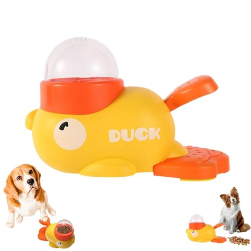 2 in 1 Hund Interaktives Slow Feeder Futter Puzzle Spielzeug, Haltbare Entenform Interaktive Hunde Feeder für Kleine Mittlere Hunde, Hund Slow Feeders Spielzeug für IQ Training Reduzieren Blähungen von YipuVR