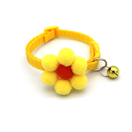 Yirepny Hundehalsband mit abnehmbarer Blume, weiches und bequemes Blumenmuster Hundehalsband mit verstellbarer Schnalle für kleine, mittelgroße und große Hunde und Kätzchen, Gelb Yirepny Hundehalsband mit abnehmbarer Blume, weiches und bequemes Blumenmuster Hundehalsband mit verstellbarer Schnalle für kleine, mittelgroße und große Hunde und Kätzchen, Gelb von Yirepny