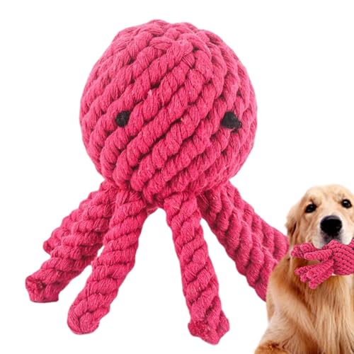 Yiurse Oktopus-Ziehspielzeug für Hunde, Oktopus-Hundebeißspielzeug - Seil-Oktopus-Ziehbissspielzeug | Tauziehen-Trainings-Kauspielzeug, interaktives Hunde-Baumwollseil-Beißspielzeug für Welpen, kleine von Yiurse