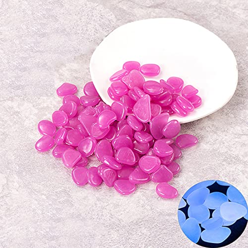 Yiwong Aquarium Leuchtstein, Leuchtender Stein 100 pcs Dekorative Leuchtsteine ​​Fluoreszierendes Dekor, Aquarium Aquascape Kunststein Fluoreszierendes Licht Pebbles von Yiwong