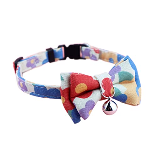 Yiwong Hundeschleifen Halsband-Leine-Set, Bedruckte Katzenleine, Florales Schlupfhalsband Für Katzen und Welpen von Yiwong