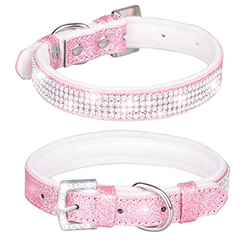 Yiwong Katzen- und Hundehalsband in glänzenden Strasssteinen, Halskette für Hunde und Katzen mit Strasssteinen, Koreanische Wolle Bling Glitzer Strass Hundehalsband von Yiwong