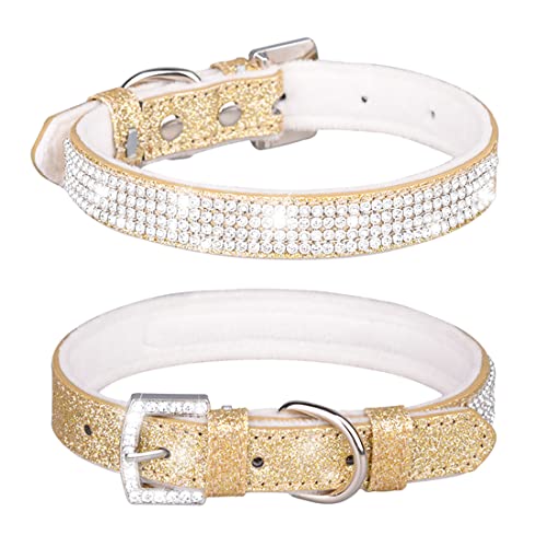 Yiwong Katzen- und Hundehalsband in glänzenden Strasssteinen, Halskette für Hunde und Katzen mit Strasssteinen, Koreanische Wolle Bling Glitzer Strass Hundehalsband von Yiwong