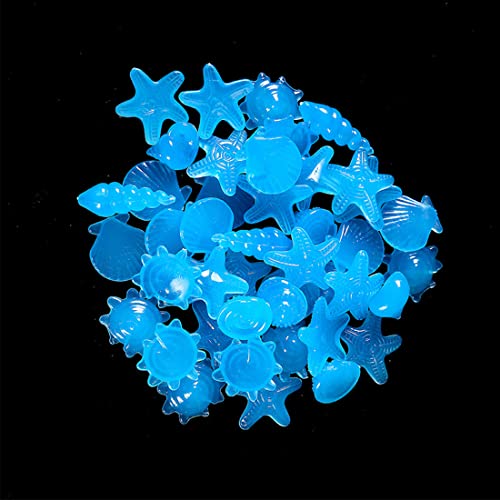 Yiwong Künstliches leuchtendes Steinaquarium, 100 pcs Mehrfarbige leuchtende Steinkiesel für den Außenbereich, dekorative Steine ​​für Garten, Blumentopf, Aquarium von Yiwong